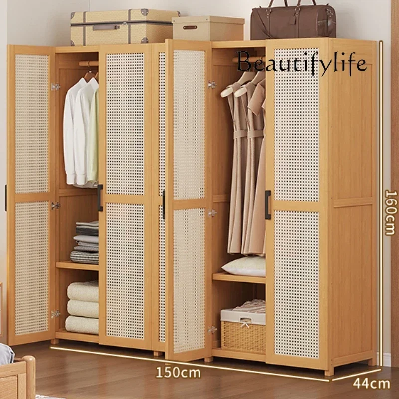 

BJ Design Wooden Clothes Wardrobe Display Modern Modular Kids Space Saving Simple Closet Storage Shelves Cabinet Ropero Furnitur