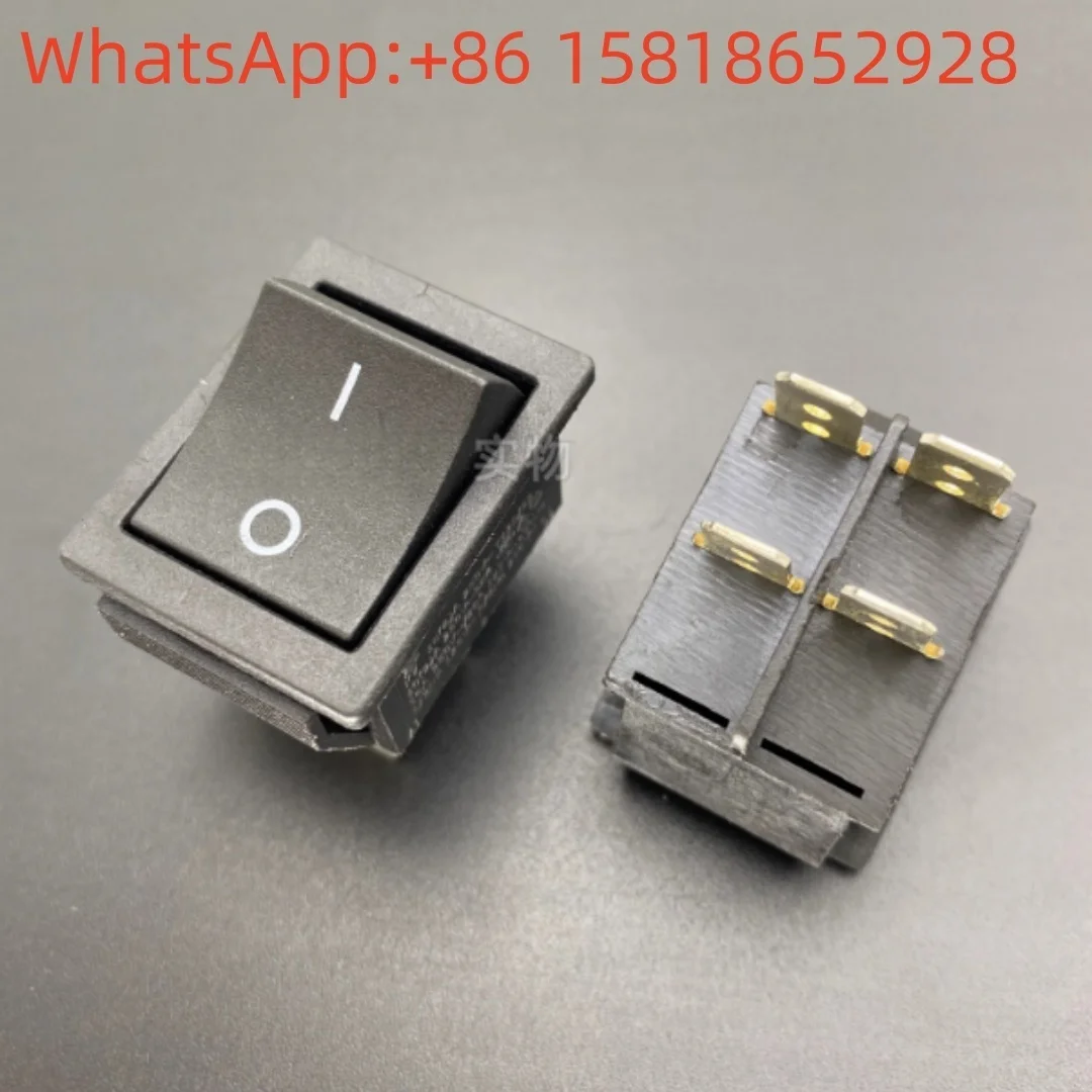 5 Stück K7 Rocker Bootsförmiger Netzschalter 4-polig 2-Positionen 16A 250VAC Knopf Bootsförmiger schwarzer Schlüssel T125/55