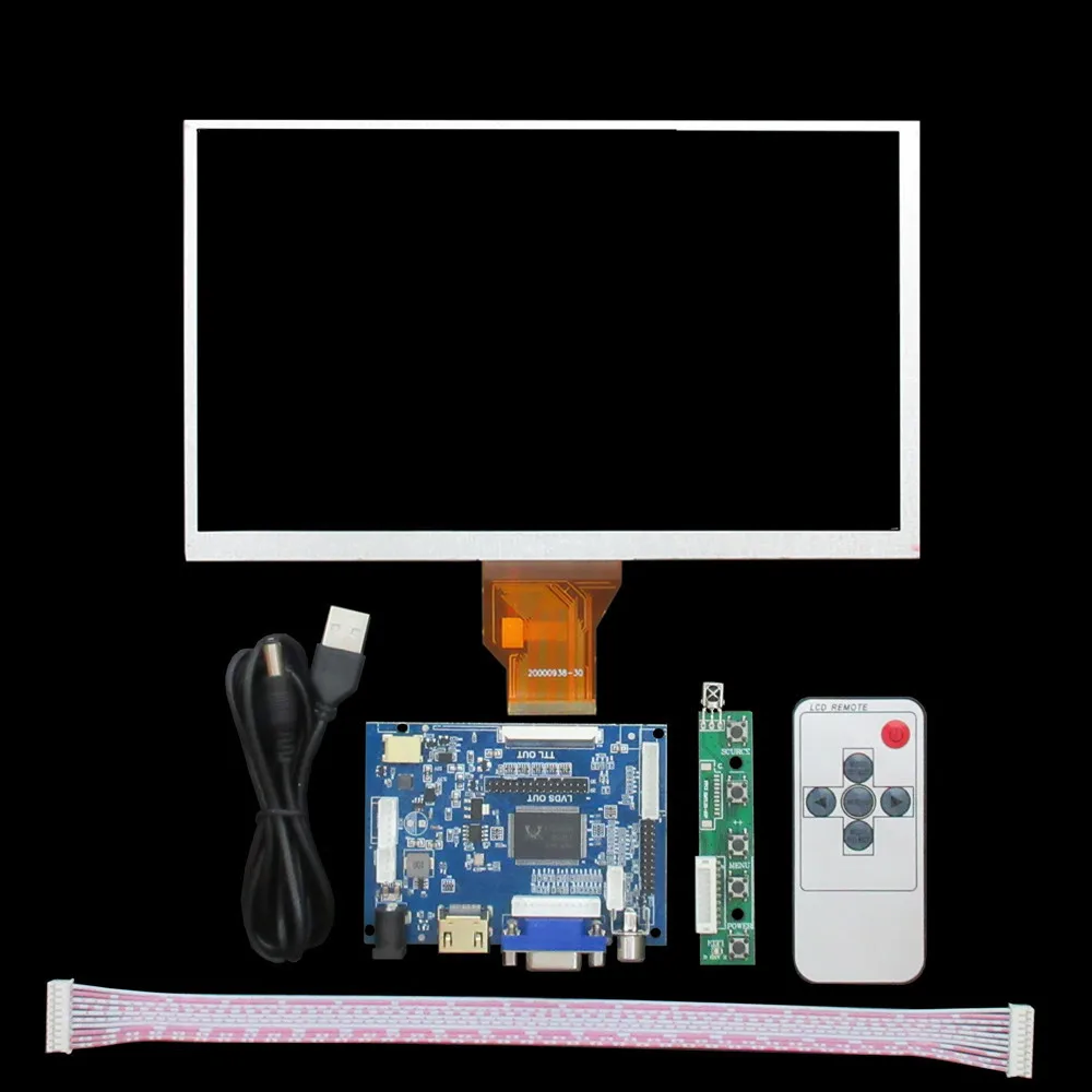 9 Inch AT090TN10 LCD Display Screen Control Driver Board HDMI-Compatible VGA AV For Development Board Raspberry Pi Monitor