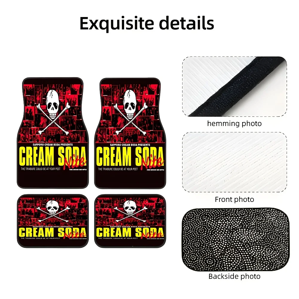 Set Of 4, Featuring A Skull And Crossbones Design Along With A 