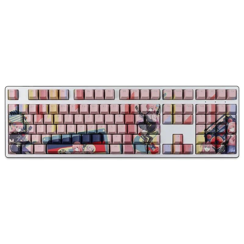 108 Keys/Set BOCCHI THE ROCK Hitori Gotoh Anime Custom Cute Sexy Girl PBT Keycap for DIY Mechanical Keyboard Mx Switch