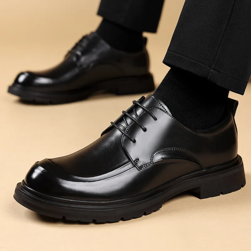 

Men's leather shoes, business formal wear, all-season casual commuting work shoes, British wedding shoes, dress shoes