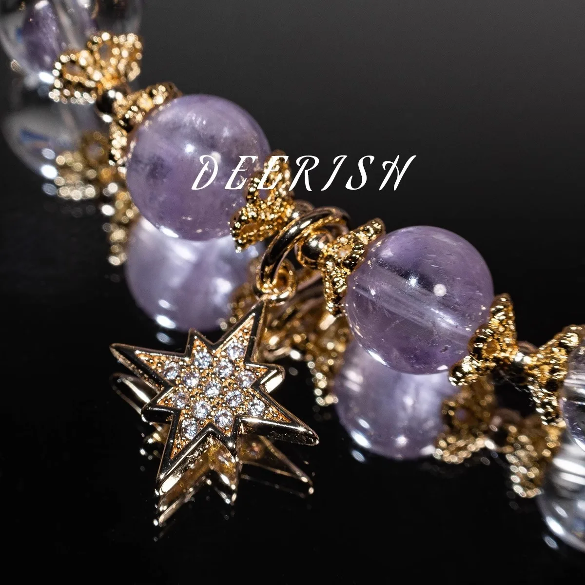 Natural Student Office Worker Amethyst Hand String Crystal Bracelet Female High End Sense Small Crowd Gifts To Best Friends  Han