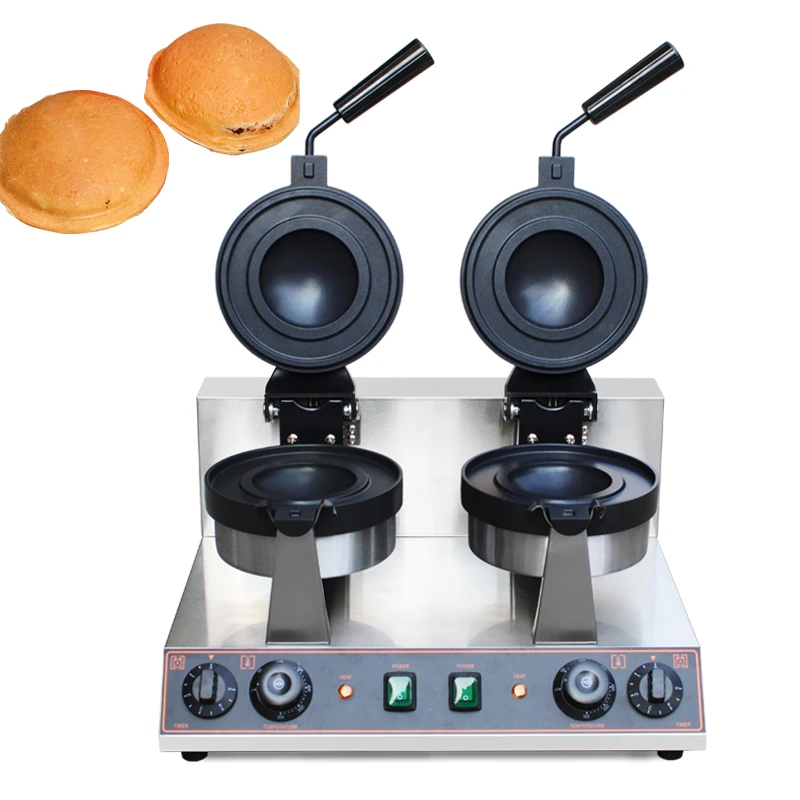 

Double head UFO Hamburger Gelato Panini Press Semlor Paczki Krapfen BakerMaker Commercial Ice Cream Burger Waffle Machine