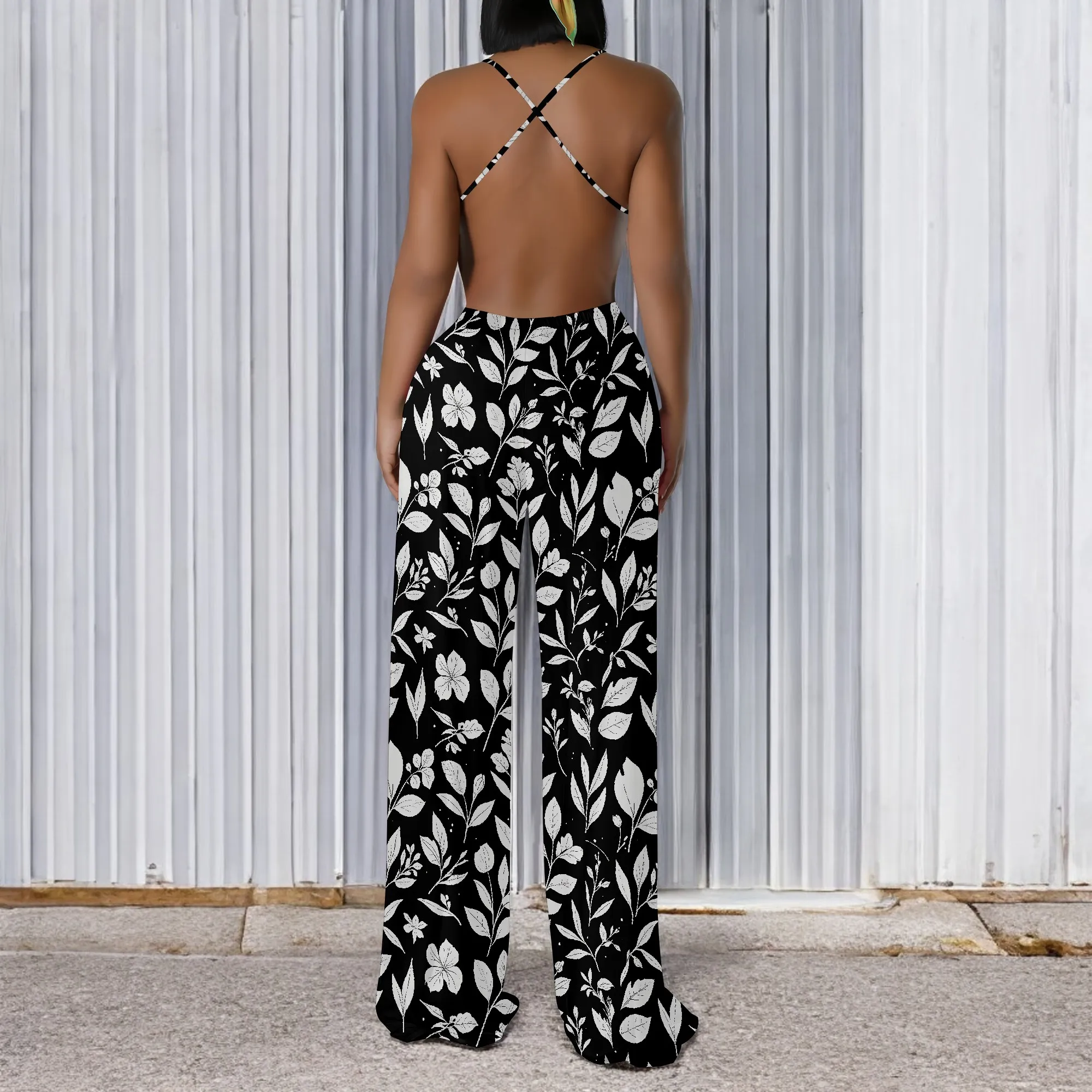 Dames zomer casual overalls losse wijde pijpen jumpsuits Boho bloemen bedrukte baggy rompertjes