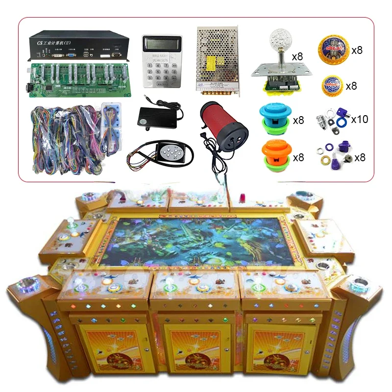 3/4/6/8/10 Fishing Hunter Game Machine Fish Table Coin Operated Fishing Game Machine Video Arcade Fish Game Machine Kit