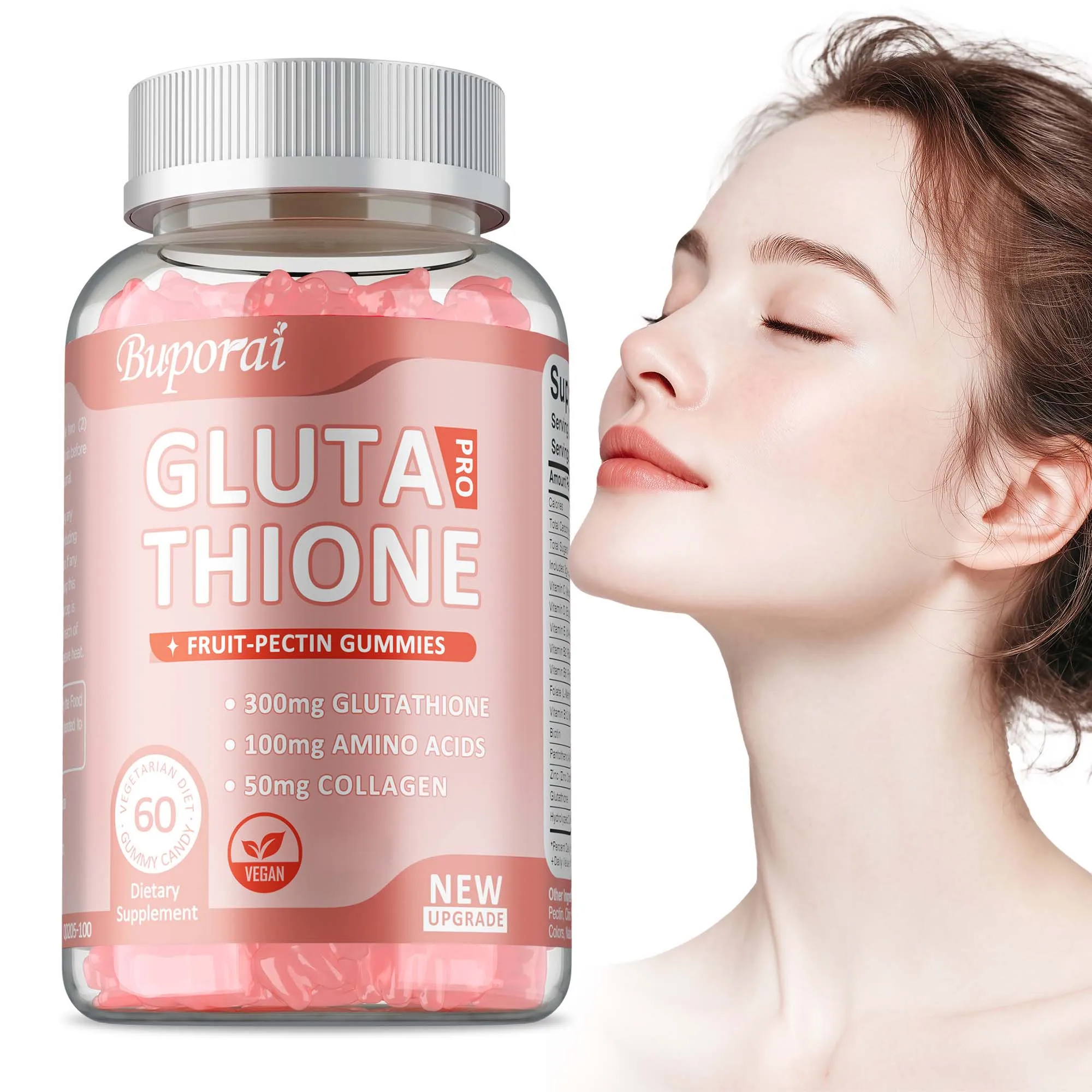 

Glutathione Protein Gummies Active Reduced Form Glutathione - Antioxidant, Detox & Cleanse, Immune Health Support Glutathione