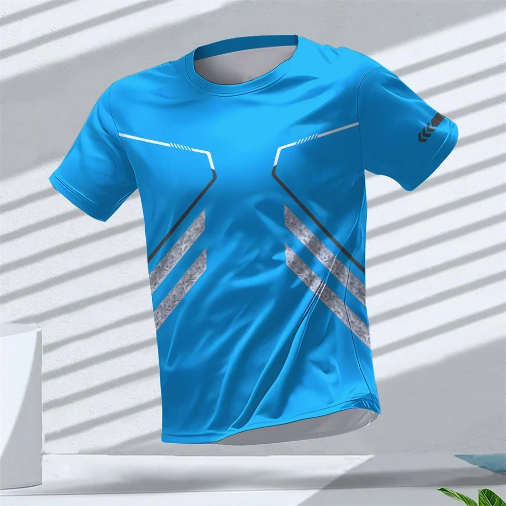 New Hot-Selling Outdoor Running Sports Breathable Quick-Drying Fitness Clothes Casual Wear 3D Printing Round Neck Adult T-Shirt