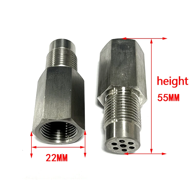 M18*1.5 Mini Catalytic Lambda Oxygen Sensor Spacer SS304 Oxygen Sensor Bung Car Fault Lamp Shield Adapter