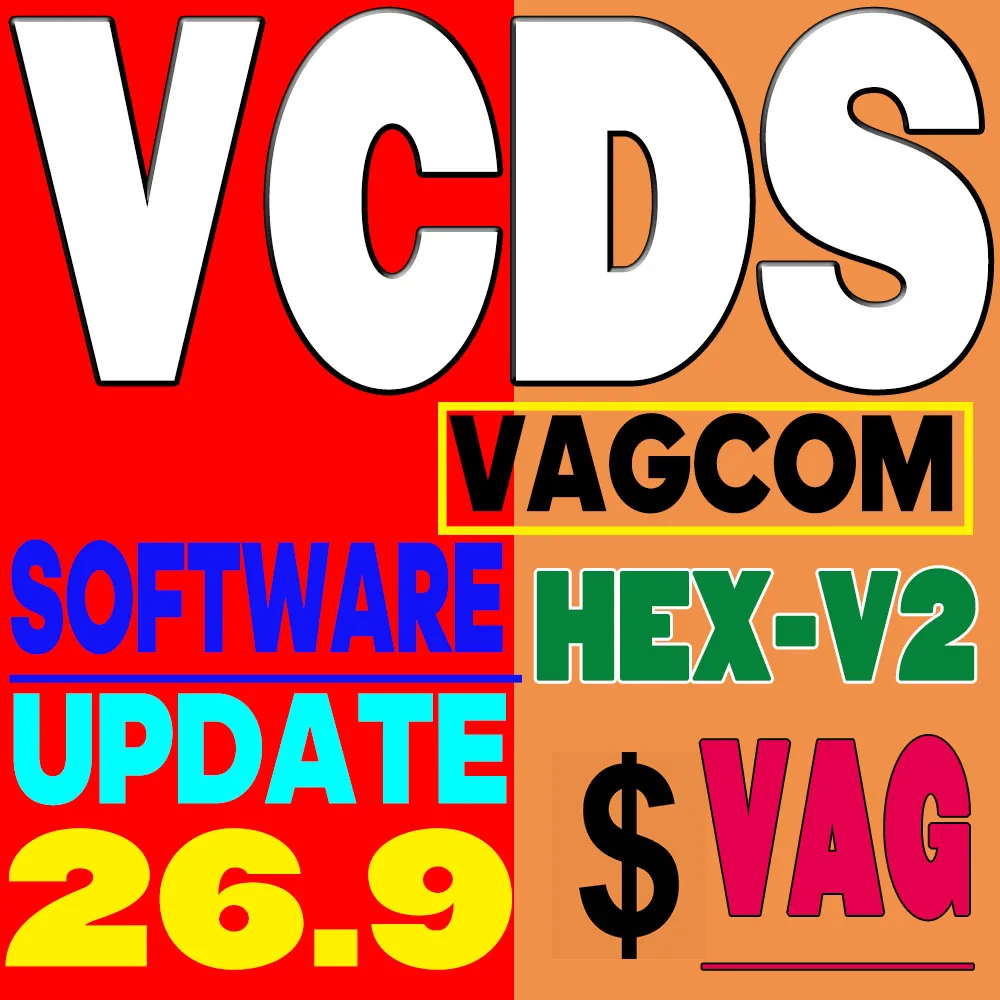UPDATE SOFTWARE VAG-COM VCDS OBD2 Scanner HEX V2 USB Interface FOR VW AUDI Skoda Seat Unlimited VINs Atmega162 Multilingual
