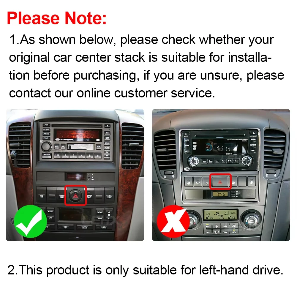 Android 12 Tesla Style For Kia Sorento BL 2002 - 2006 9.7 Inch Car Radio Carplay Multimedia Player Navigation GPS lettore WiFi