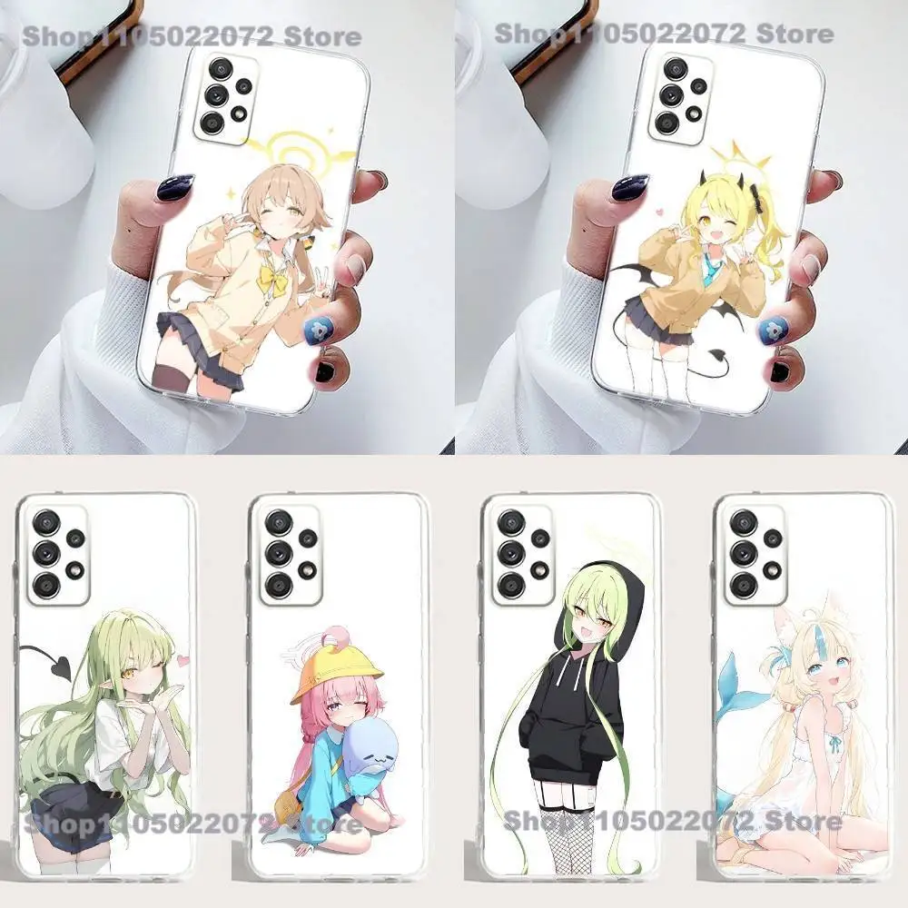 

T-Tachibana Hikari Blue A-Archive Phone Case Silicone For Samsung S30,23,21,22,20 FE lite,S10,9,PIus Note20ultra Transparent