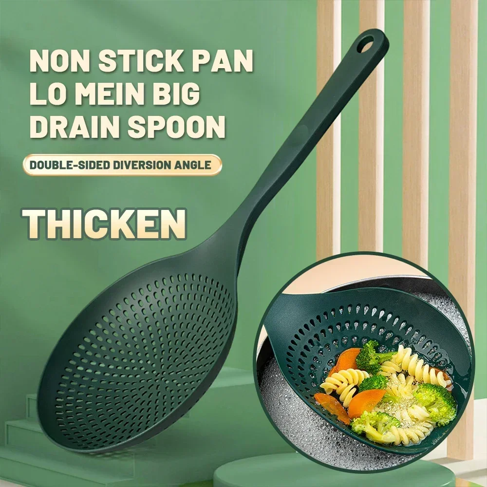 Kunststoff Große Sieb Löffel Ablauf Schaufel Hitzebeständige Lange Griff Siebe Sieb Lebensmittel Pasta Siebe Küche Filter Gadgets