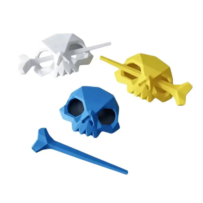 3D-gedruckte Halloween-Punk-Stil Totenkopf-Haarspangen für Frauen, Hohle Geister-Totenkopf-Haarklammer, Langlebige Skelett-Haarnadel für Halloween-Party – Detail 10