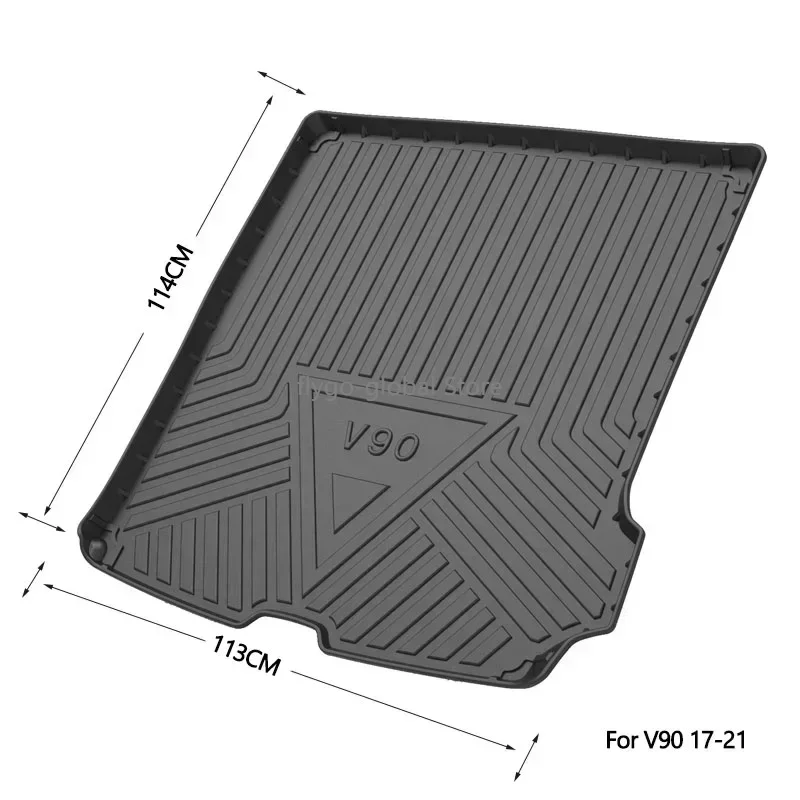 

HD TPO Fit V90Cross Country17-21 Carpet Accessories For Volvo V90CC Cargo Liner Floor Mat-All Weather Trunk Protection Durable