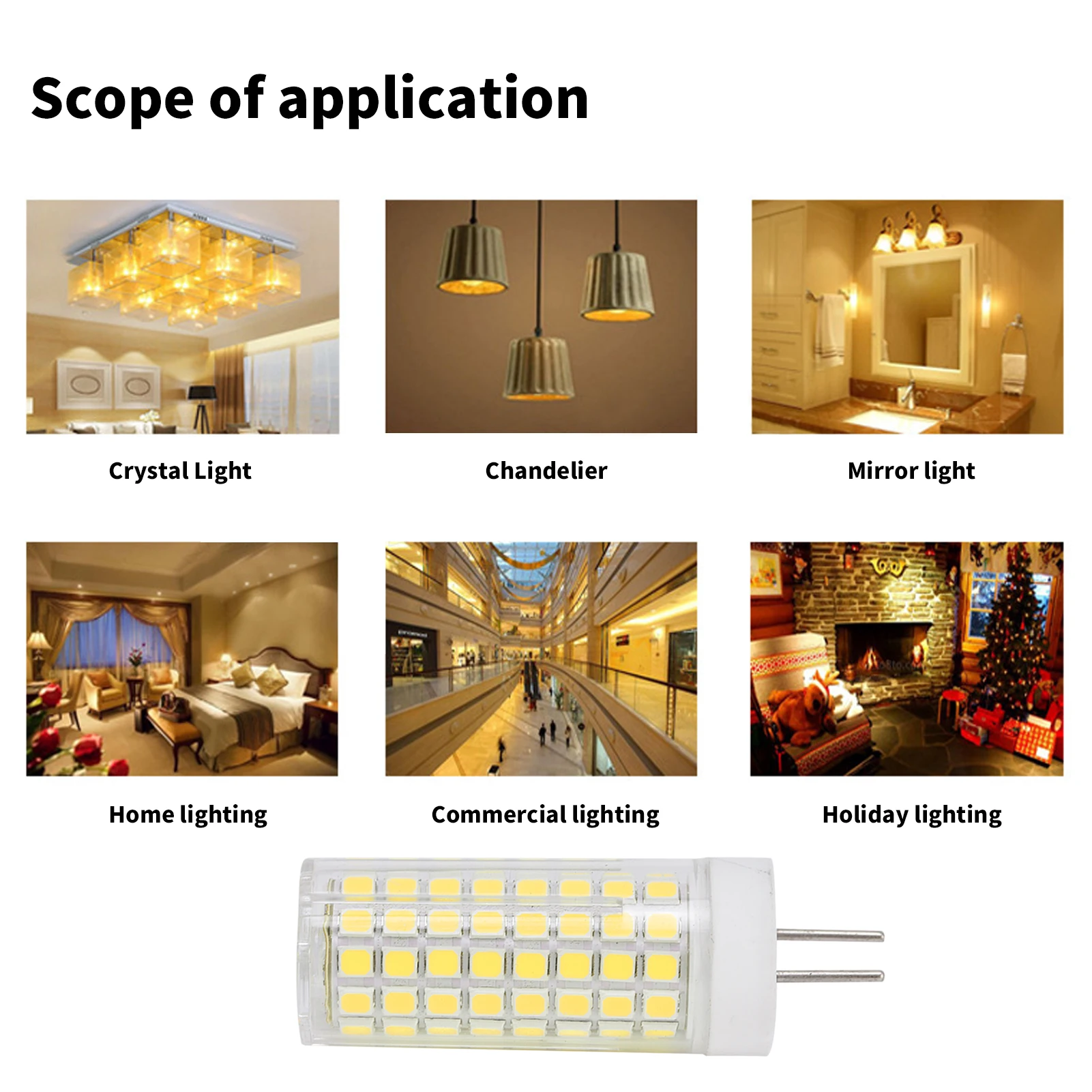 New No Flicker G8 LED Bulb Ceramic Silicone LED Corn Lamp Bright Light 1000LM Dimmable Light Bulb Ceiling Fan