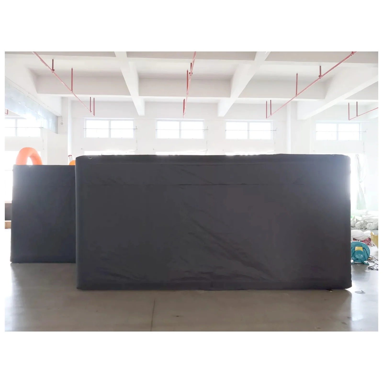Commercial Plain Black Inflatable Maze 6x6x2m Open Top Events Rentals Removable Roof