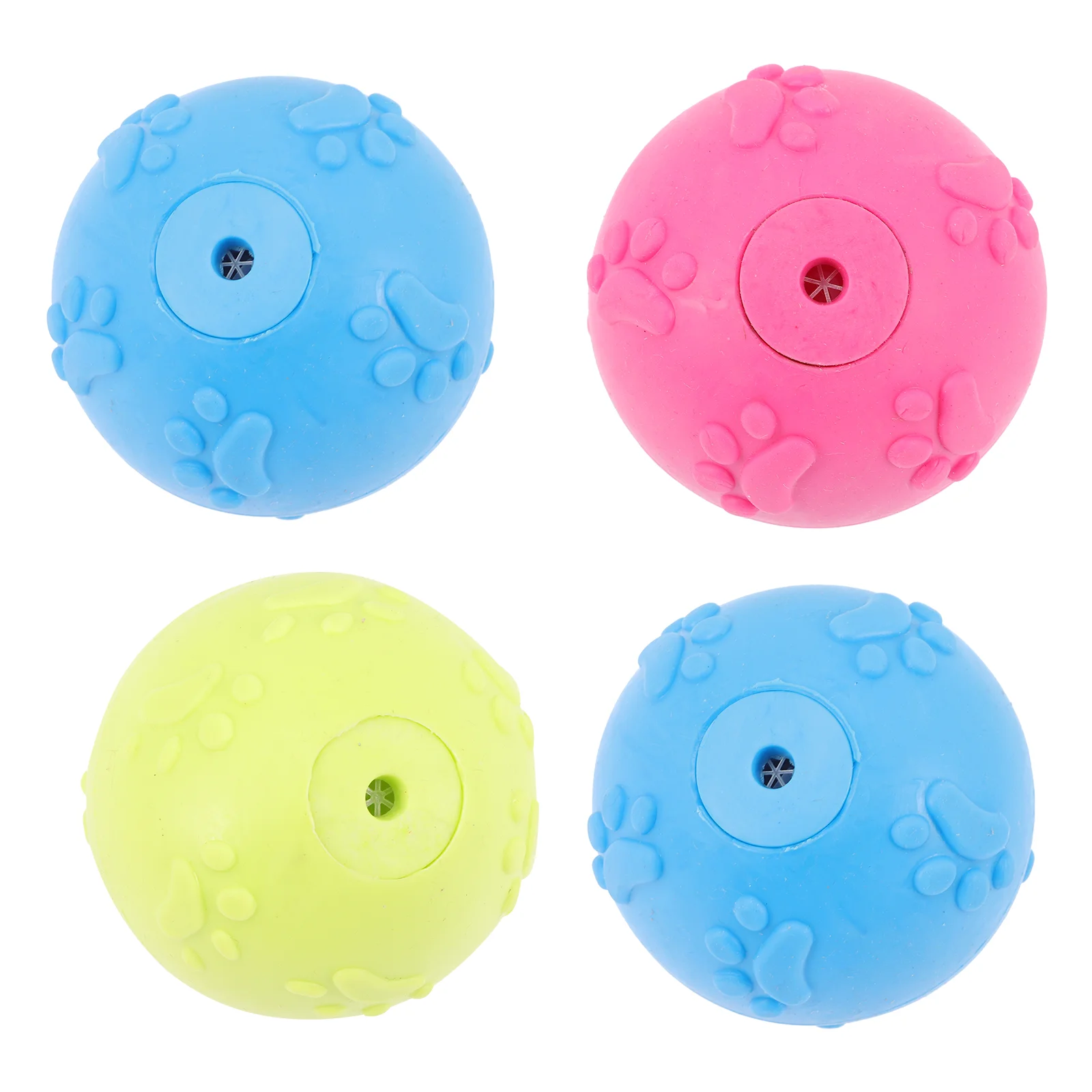 

4 Pcs Chew Squeaky Pet Puppy Small Dog Balls for Aggressive Chewers