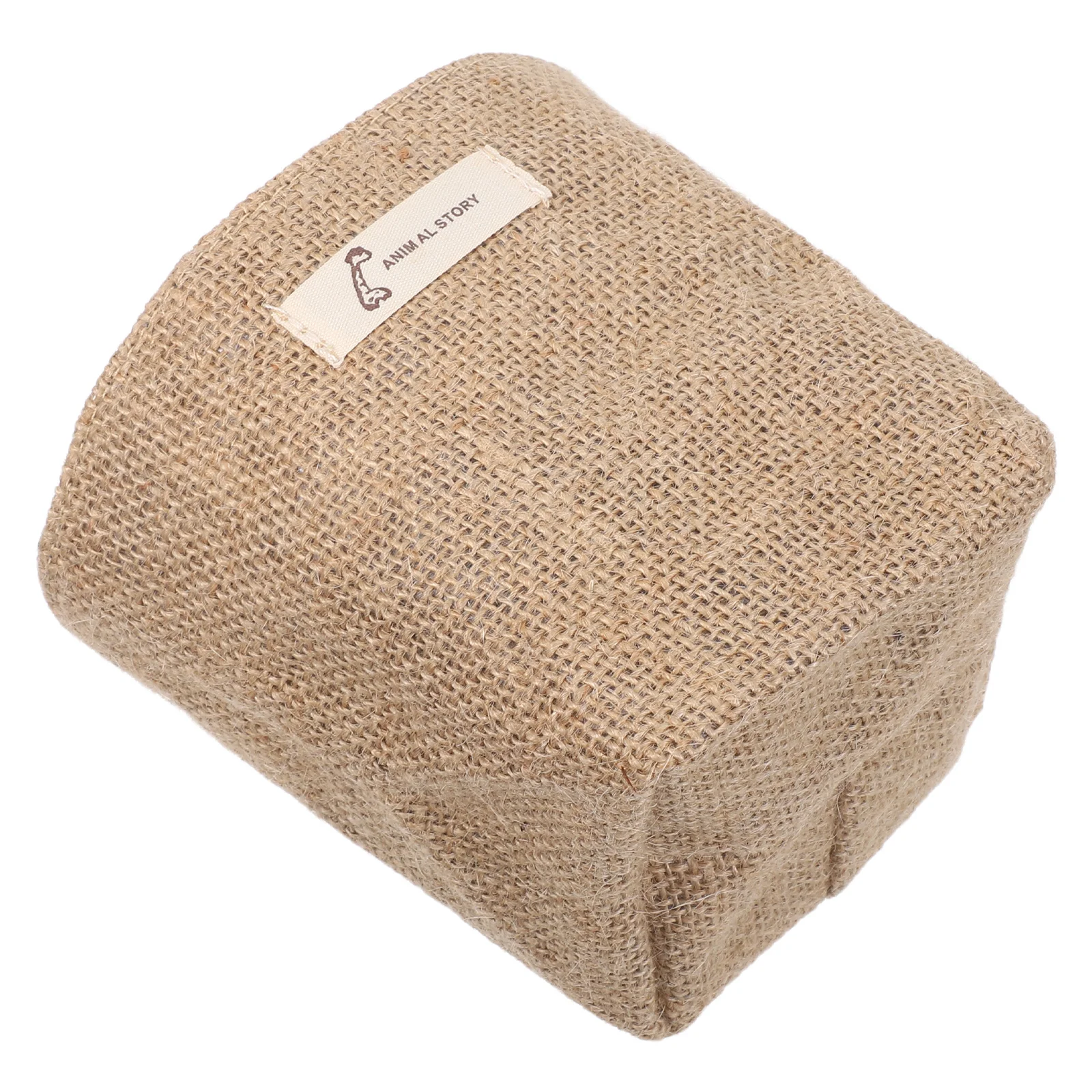 

Hanging Storage Bag Jute Fabric Natural Organizer For Cosmetics Underwear Tools Flower Pot Desktop Debris Basket Small