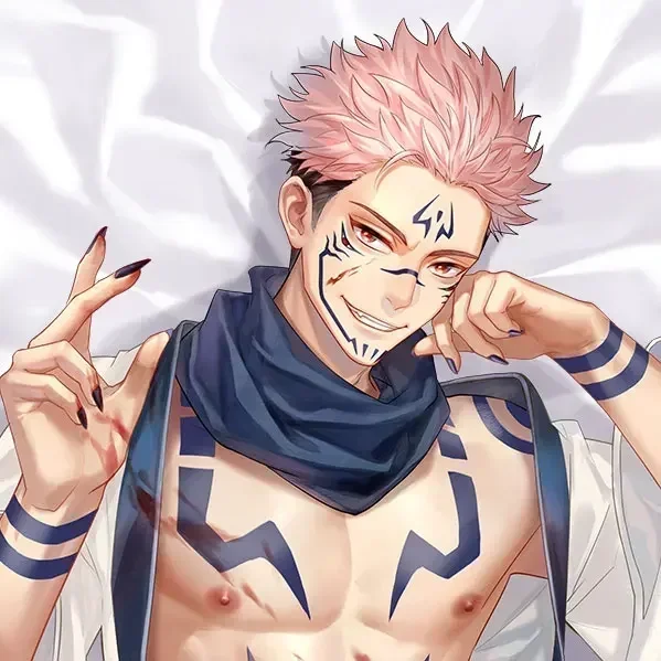 2024 أنيمي Dakimakura Itadori يوجي ريومين Sukuna ذكر أوتاكو وسادة حالة العناق.. رمي غطاء وسادة مقعد