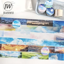 JIANWU 30mm*200cm Sky and Sea Series Landscaping Material Collage Washi Tape Creative DIY Journal Scrapbooking Stationery