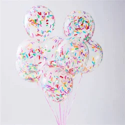 15pcs 12inch Rainbow Confetti Balloons Ice Cream Mixed Color Balloon Wedding Anniversary Decoration Birthday Party Baby Shower