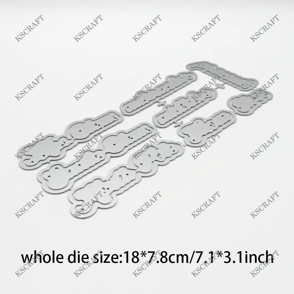 KSCRAFT 2025 Christmas Shadow Words Cutting Dies Stencils for DIY Scrapbooking Decorative Embossing DIY Paper Cards