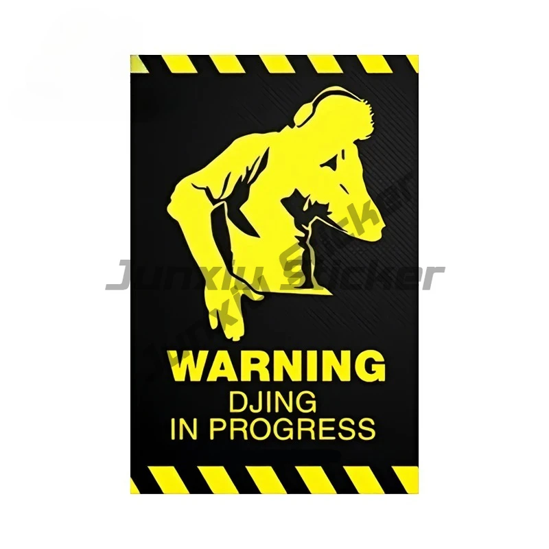 

For DJing Warning Sign Car Sticker Attractive ATV Air Conditioner Window Decal Simple Sunscreen Car Accessories