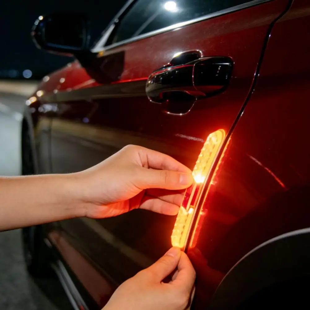 Magnetic Sensor Car Door Light: Automatic Wireless Warning Lamp, LED Emergency Strobe, Anti-Collision Signal for All Cars