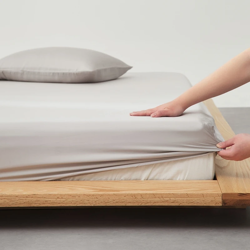 الفراش المنزلي ، 1 قطعة غطاء لحاف أو 1 قطعة ورقة جاهزة أو 2 قطعة المخدة ، فاخر حريري رمادي فاتح بياضات ناعمة قابلة للتنفس انخفاض الشحن