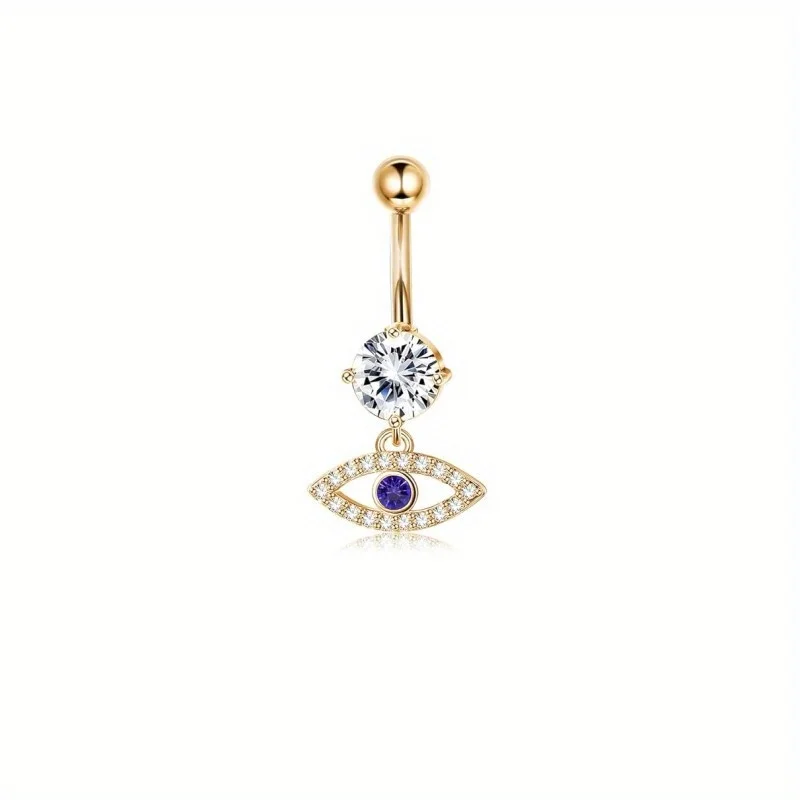 Gold Plated Belly Button Ring, Classic Navel Jewelry