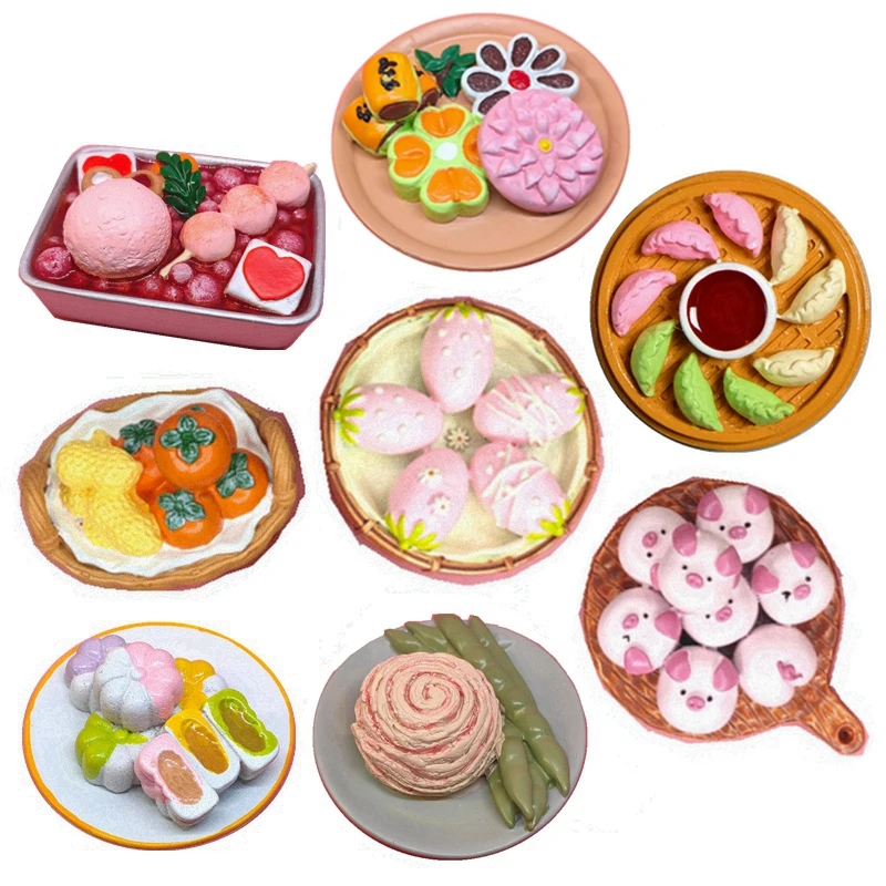 Cute Strawberry Persimmon Pig Bag Hand-painted 3D Fridge Magnets Souvenirs Refrigerator Magnetic Stickers Gift