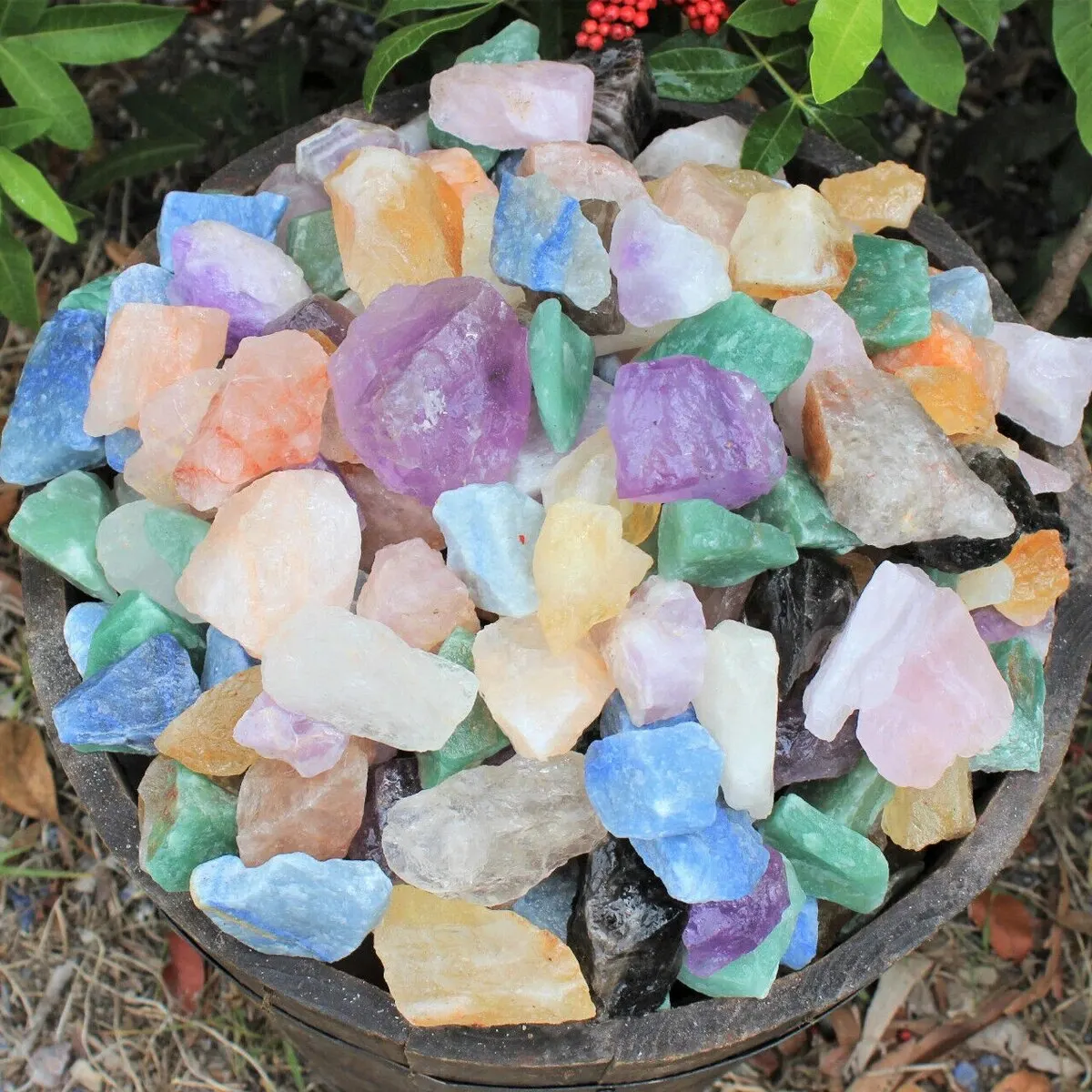 10PCS/Set Random Color Mixed Quartz Crystals, Rough Natural Premium Grade Stones