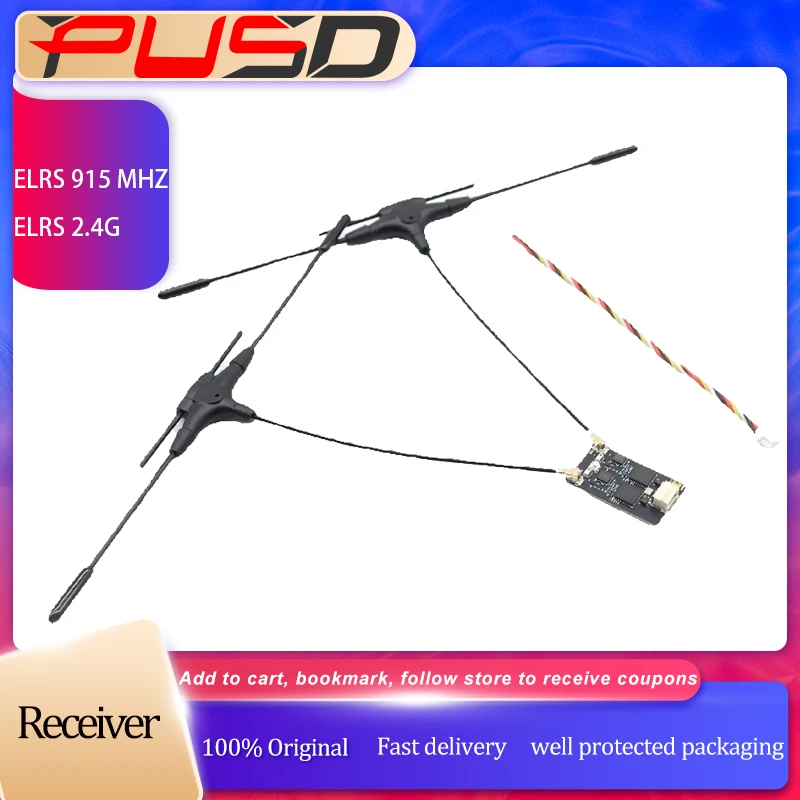 

915MHz/2.4GHz ExpressLRS ELRS Radio Nano Long Range Dual frequency Receiver For RC FPV Traversing Freestyle DIY Drone Parts