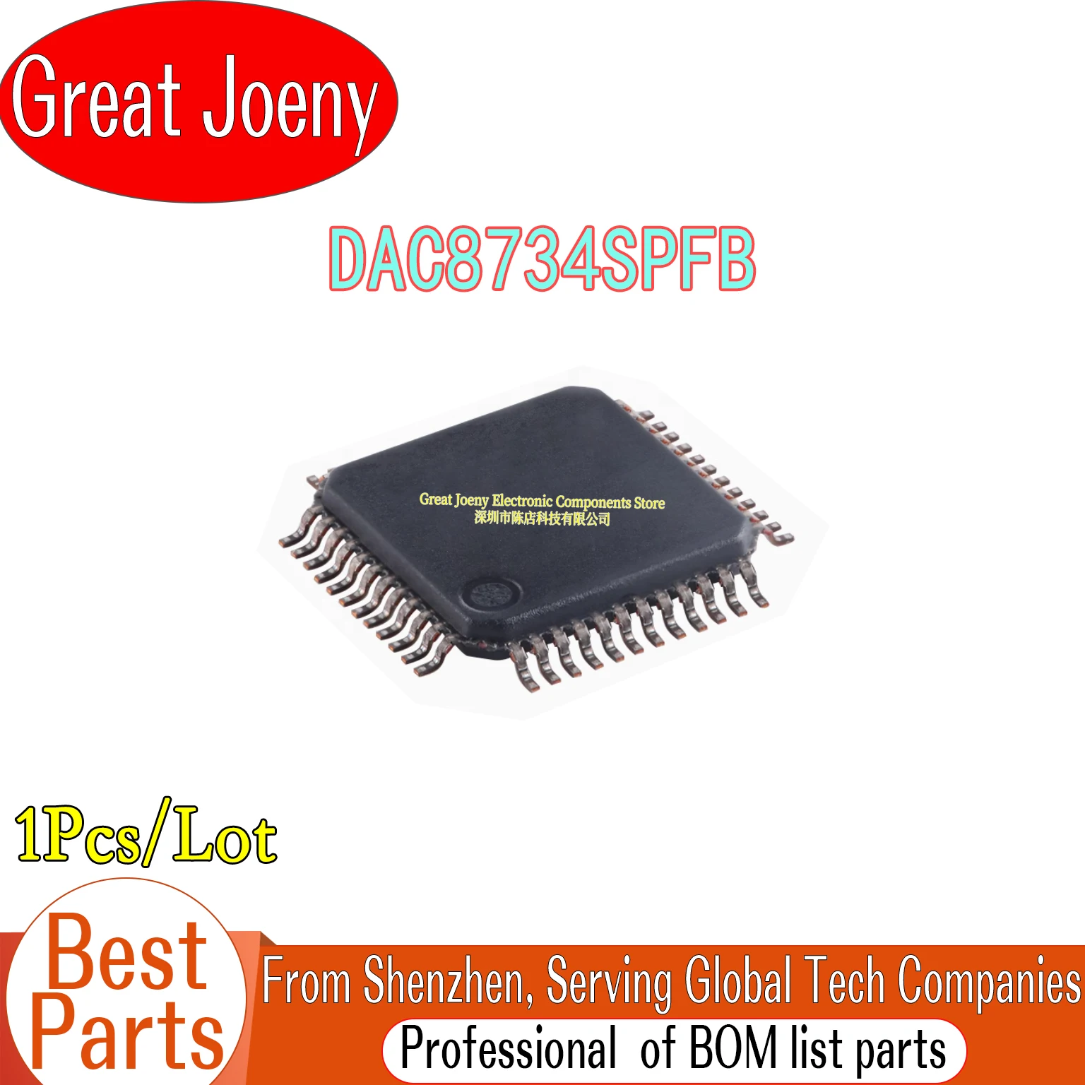 

DAC8734 DAC8734SPFB IC Chipset TQFP-48