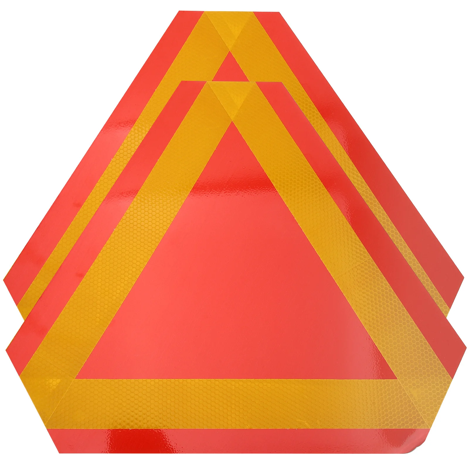 2Pcs Triangle Reflectors Warning Sign High Visibility Reflective Aluminum for Slow Moving Farm Tractors and Horse Drawn Carts