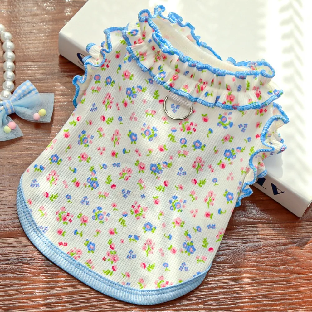 

Pet Supplies Cute Puppy Floral Vest Soft Thin Design Pet Princess Dress Breathable Cat Cake Skirt Pet Party