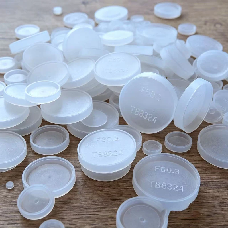 PE White Plastic Flange Cover CF/KF/ISO Semi Transparent Quick Installation Threaded Mouth Metal Equipment Protective Sleeve