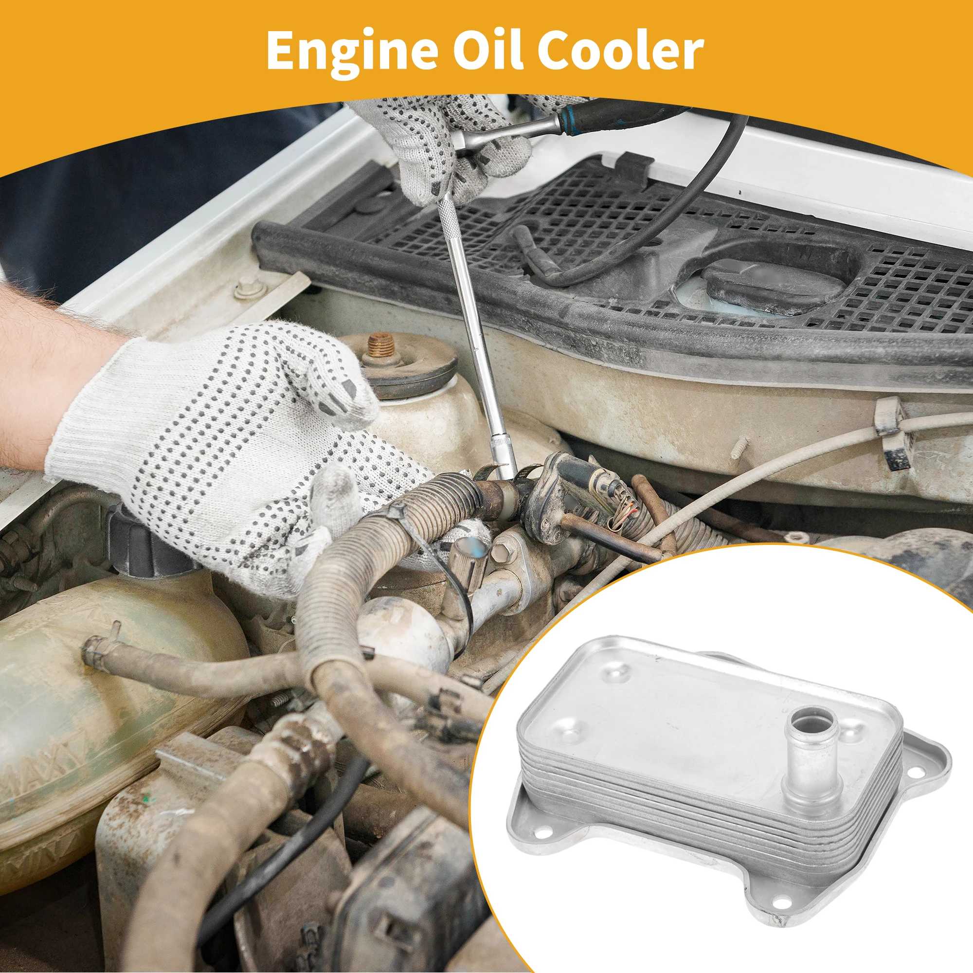 

Масляный радиатор двигателя UXCELL для Mercedes-Benz G-Class No A6131880201 Транс радиатор 1 шт.