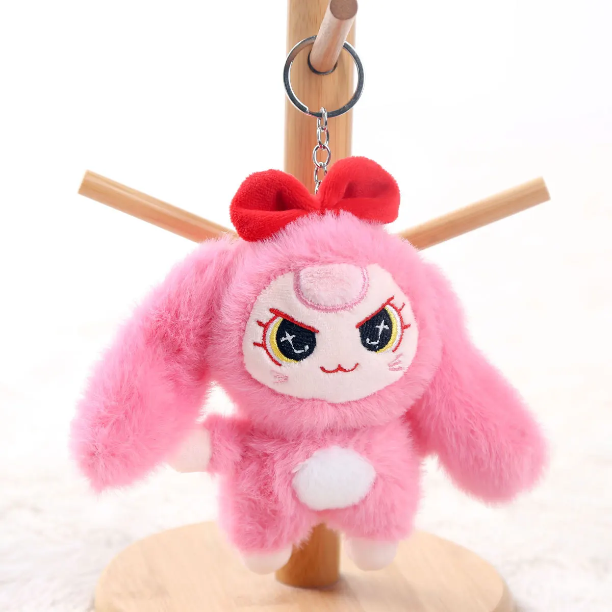 Breloczek pluszowy króliczek z miękkimi uszkami, 15 cm, wróżka królik, pluszowa zabawka do torby, plecaka, kluczy, prezent dla dziewczynek, miękka urocza lalka, zawieszka.