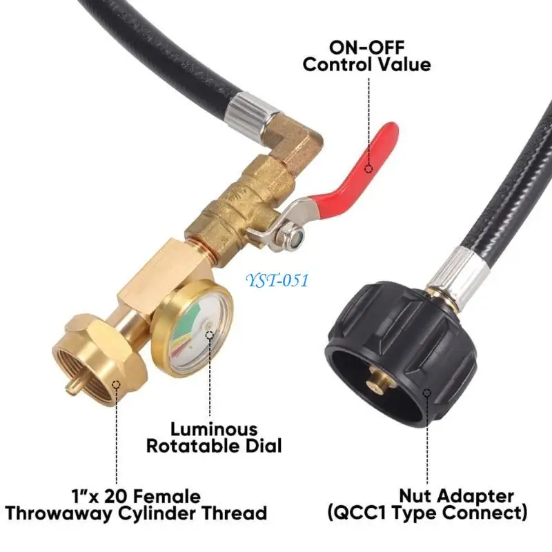 

E15A 36 Foot C3H8 Resupply Link Hose Bronze Building With Leak Detection Measure