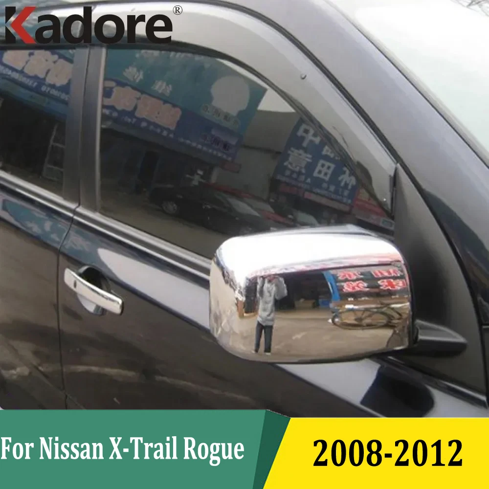 

For Nissan X-Trail Rogue 2008 2009 2010 2011 2012 Chrome Car Side Door Rearview Mirror Cover Mirrors Trim Exterior Accessories