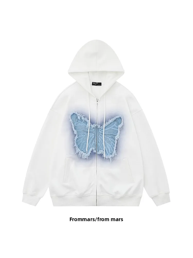 

Свободная толстовка в американском ретро-стиле с пэчворком, кардиган для пар, молодежный модный тренд, весенне-осенняя одежда