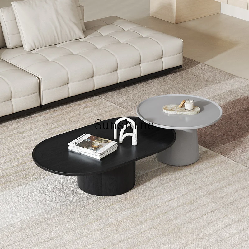 

Living room home creative small apartment oval coffee table simple modern combination coffee table