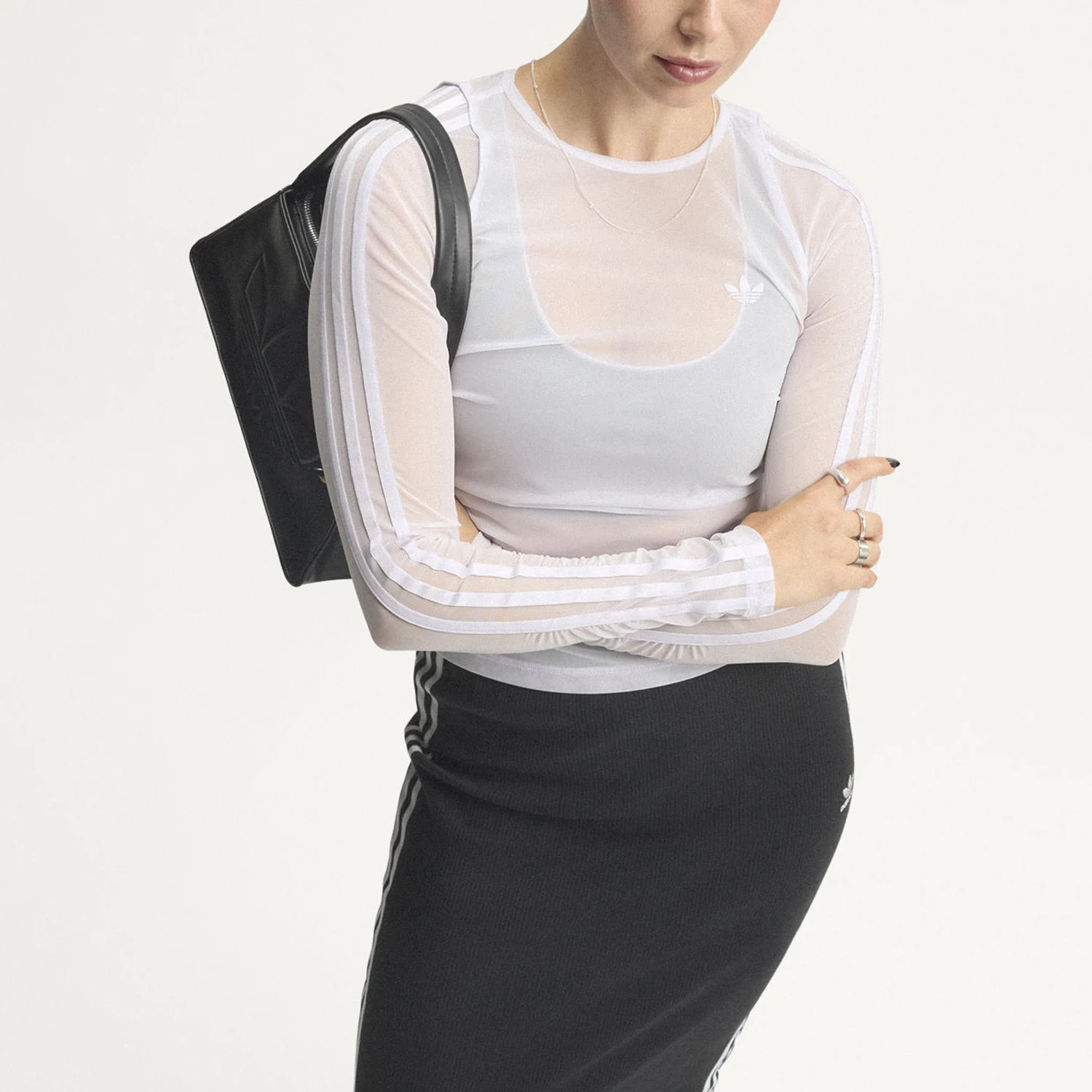 Adidas genuine clover women's round neck breathable pullover long sleeved T-shirt KT7079