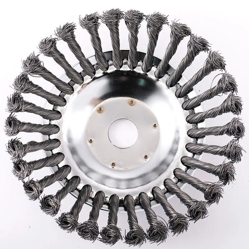 200mm/150mm Steel Wire Brush Cutter Head – Durable Grass Trimmer Weeding Plate for Lawn Mower & Dust Control
