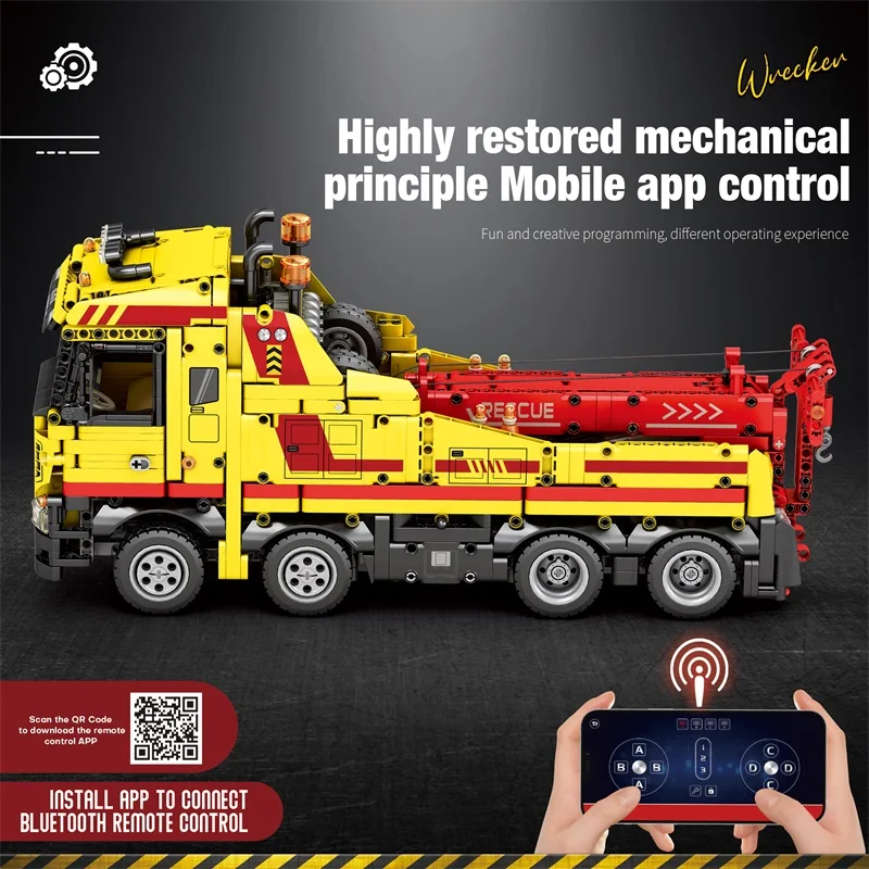 1794PCS Wrecker TECHNICAL RC Auto Building Blocks Camion di Salvataggio STEM Ingegneria Modello di Auto di Controllo Remoto Mattoni Giocattoli Per Bambini Regali