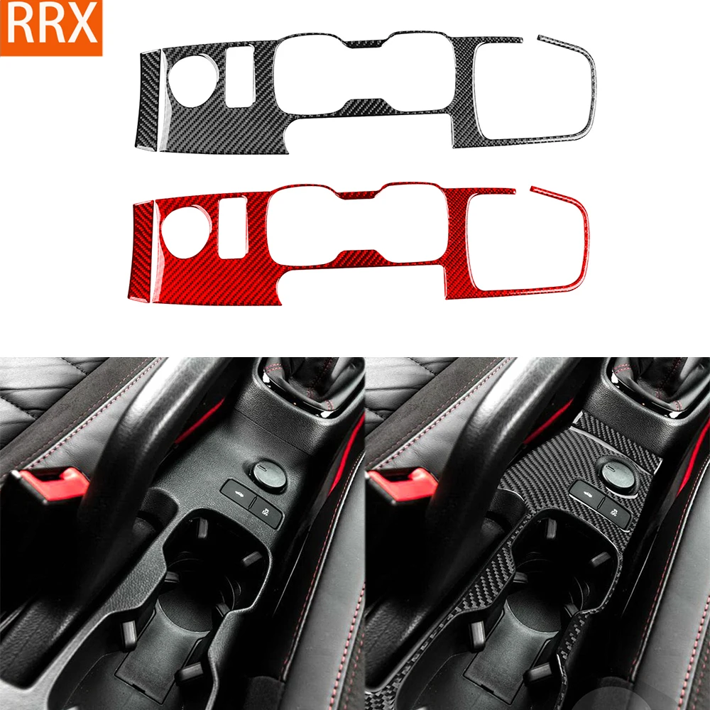 

For Chevrolet Sonic 2012 2013 2014 2015 2016 Gearbox Cup Holder Panel Cover Real Carbon Fiber Stickers Car Interior Accessories