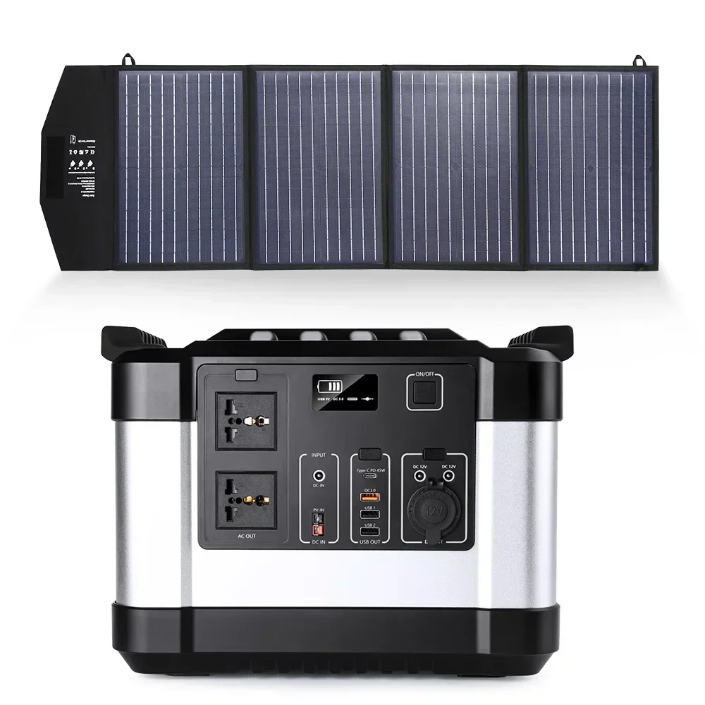 G1000 Solar Energy Storage System Emergency Generator 1000W Portable Power Station 1110wh Capacity for Outdoor Camping Travel