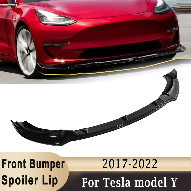 Per Tesla Modello Y 2017-2023 Paraurti Anteriore Inferiore Spoiler Labbro Auto Modifica Styling Paraurti Diffusore Lip Protector Body Kit